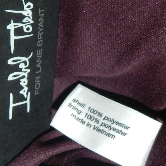 Isabel Toledo for LB sleeveless V-neck high-low wine sequin maxi NWT/🆕⌚📦🏃💨🚚 - Picture 15 of 16